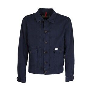 Fay Cropped Blue Cotton Gabardine Jacket - NWT